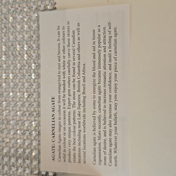 Earings, Crystals, Carnelian Agate - Picture 3 of 3